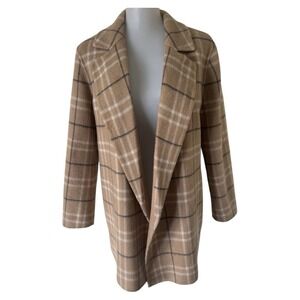Theory Clairene L Autumn Double Face Wool Blend Jacket Womens Small Camel